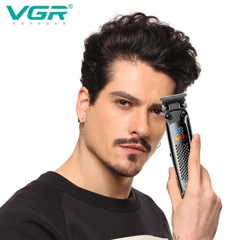 Ceramic Blade Carving Clipper Men USB Edging Hair Trimmer Machine LED Digital Display Electric Shaver Corded & Cordless Wireless