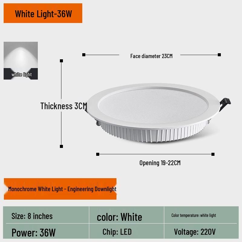 High Power Super Bright Recessed Downlight for Commercial & Retail Ceilings