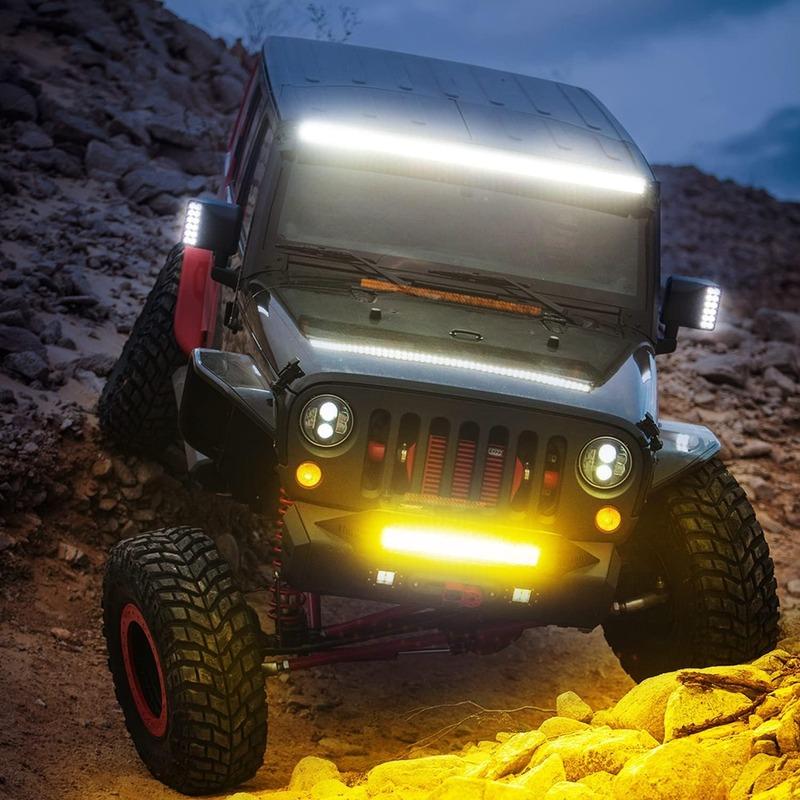 Nilight 12Inch Amber LED Light Bar 240W Triple Row Spot Flood Combo Led Off Road Lights for Truck Car ATV SUV Cabin Boat with 16AWG Wiring Harness