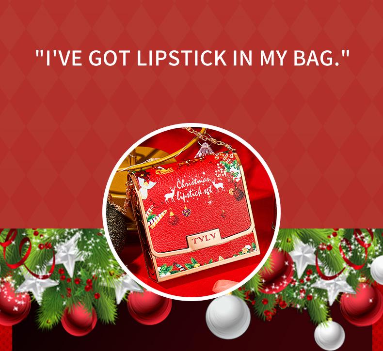 TVLV Christmas Nude Three-Piece Matte Lipstick Set: Long-Lasting, Smudge-Proof, Enhances Elegance