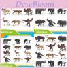 Childrens Wild Asian Elephants Sloths Musk Oxen Tapirs Animal Pvc Figurine Set With Realistic Details For Educational Play