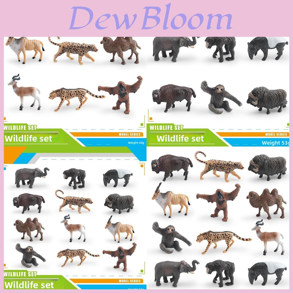 Childrens Wild Asian Elephants Sloths Musk Oxen Tapirs Animal Pvc Figurine Set With Realistic Details For Educational Play