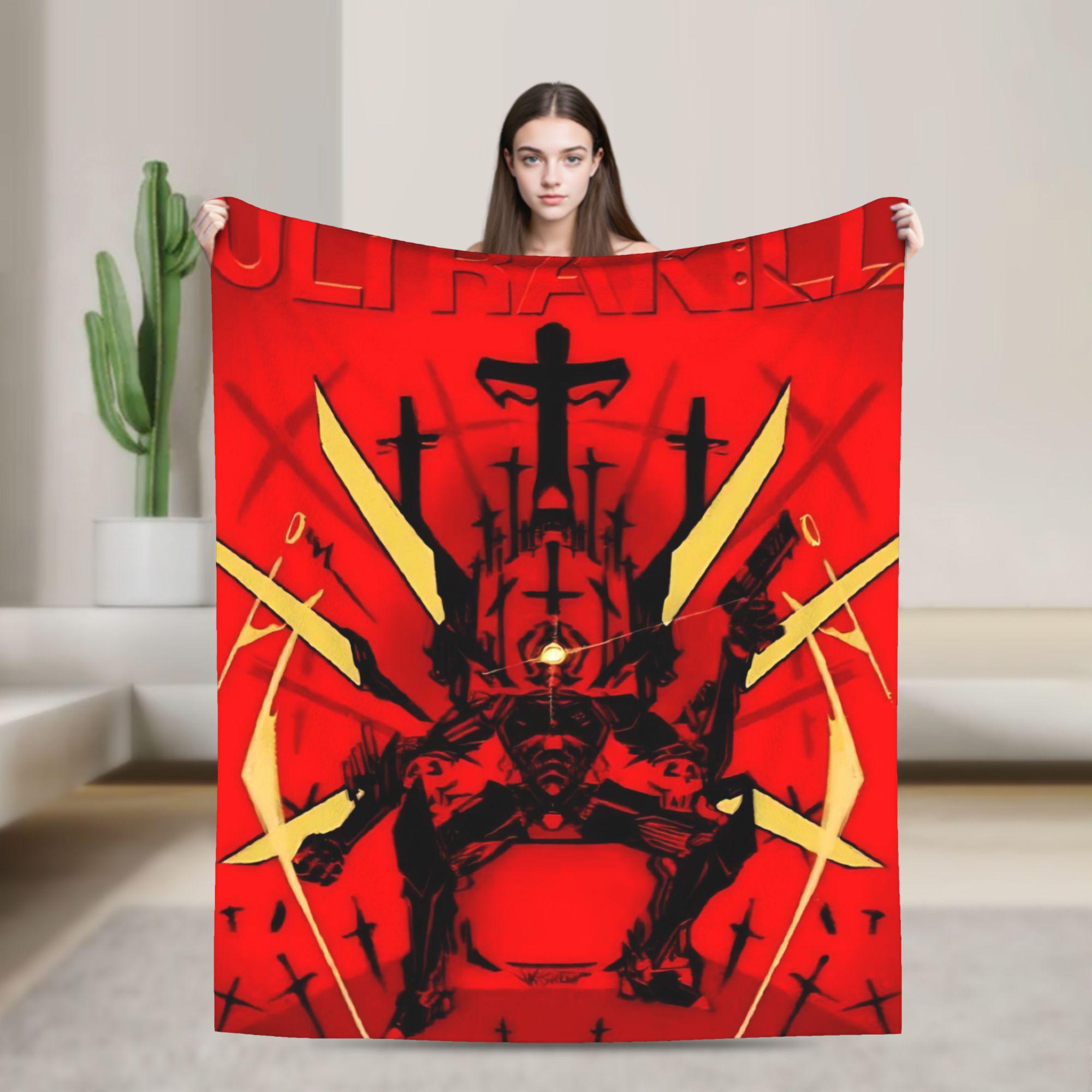 Ultrakill Gabriel game Flannel Blanket  Warm Throw Blanket for Couch Chair Airplane Travel Funny Bedspread Sofa Bed Cover 30x40in