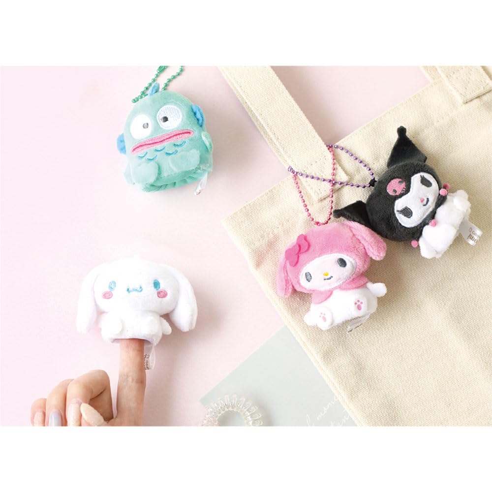 Tees Factory Sanrio Kuromi Characters Finger Puppet Mascot, 75mm H X 80mm W X 50mm D (SR-5541527KU)