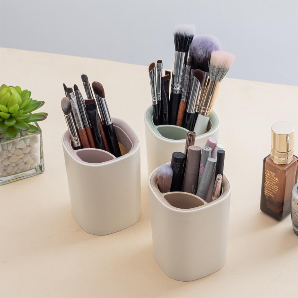 Multifunctional Desktop Stationery Storage Box Makeup Brush Storage Tube Compartment Pen Holder Storage Box Creative Compartment Pen Holder