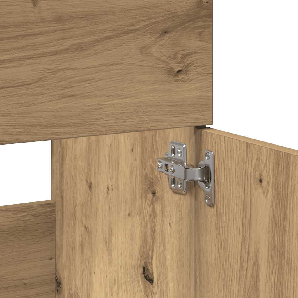 Bathroom Cabinet with Mirror Artisan Oak Wood Based Material