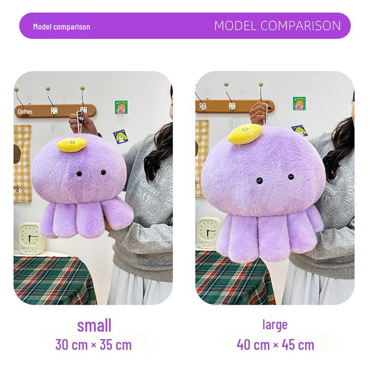 Super Soft Cloud Jellyfish Doll: Large Plush Octopus Pillow for Bedside Hugging