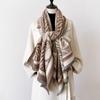 2024 New Elegant Ladies' Pashmina Jacquard Cashmere Scarf Winter Thick Warmth Two-Sided Shawl Coldproof Windproof Blanket Scarf