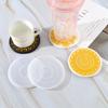 Flower Coaster Silicone Mold Epoxy Resin  Plaster Concrete Mold Diy Round Coffee Wine Glass Tea Coaster Tray Home Decor