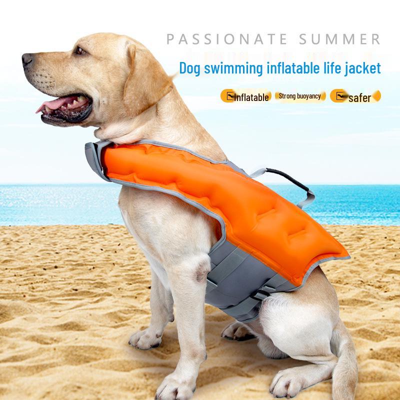 Summer Dog Swimsuit & Portable Life Jacket with Air Pump