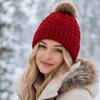 Thicken Knitted Hats Coldproof Crochet Cap Fashion Winter Hat  Women