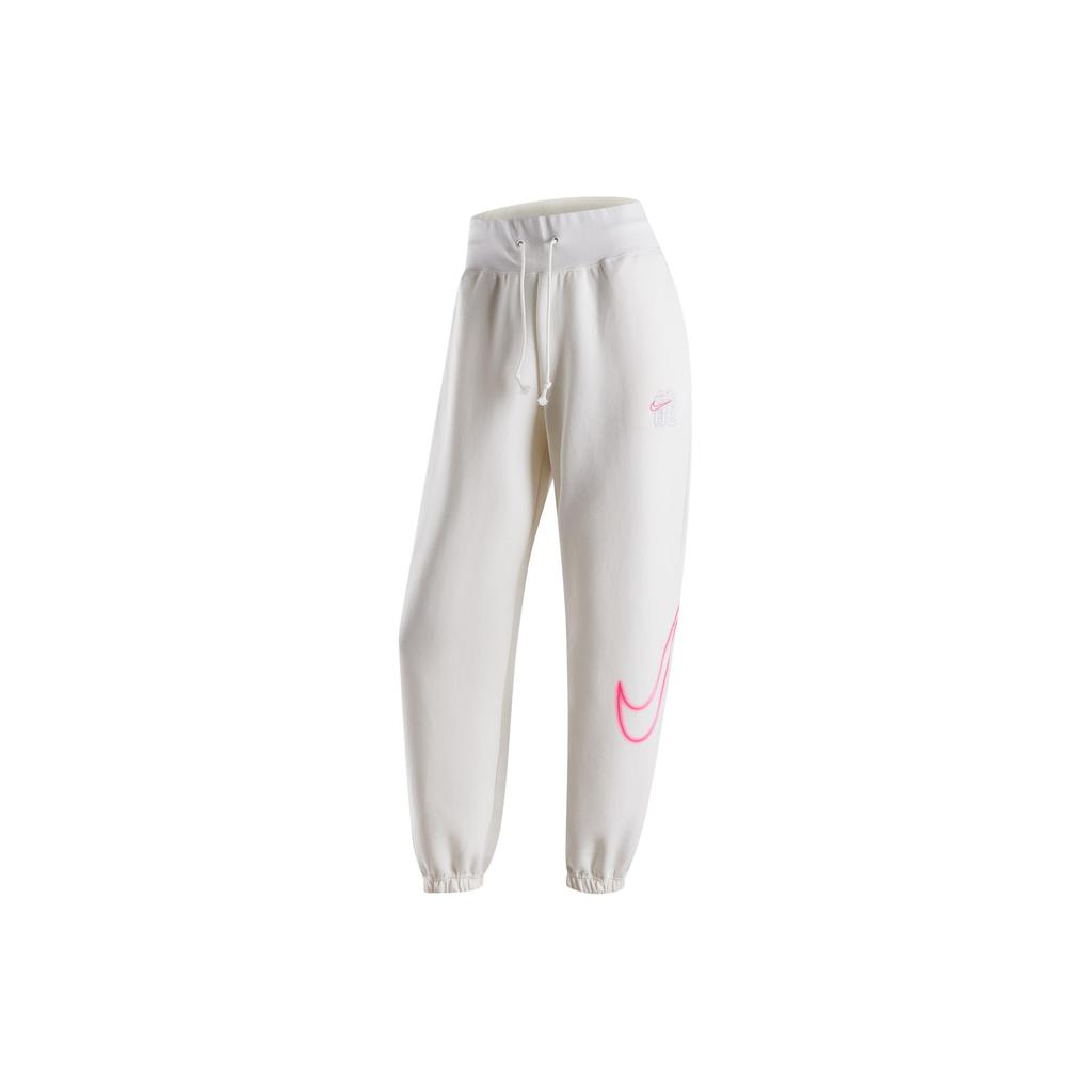 Nike Sportbekleidung Logo Kordelzug Strick-Jogginghose Damen Unterteile Segelweiß FZ6558-133
