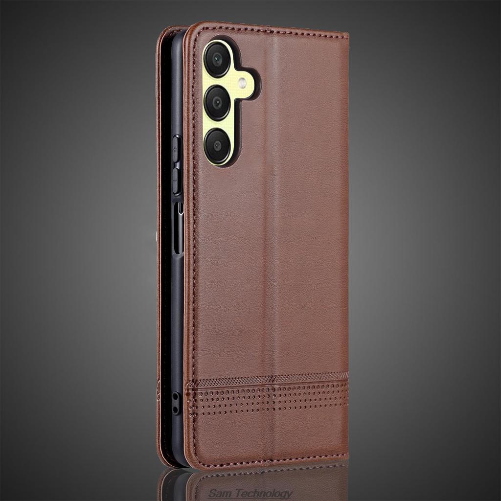 Deluxe Magnetic Adsorption Leather Fitted Case for Samsung Galaxy A25 Flip Cover Protective Case Capa Fundas Coque