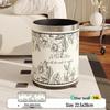 Grande Pattumiera Retro Americana di Alta Gamma in Pelle per Soggiorno, Camera da Letto o Cucina