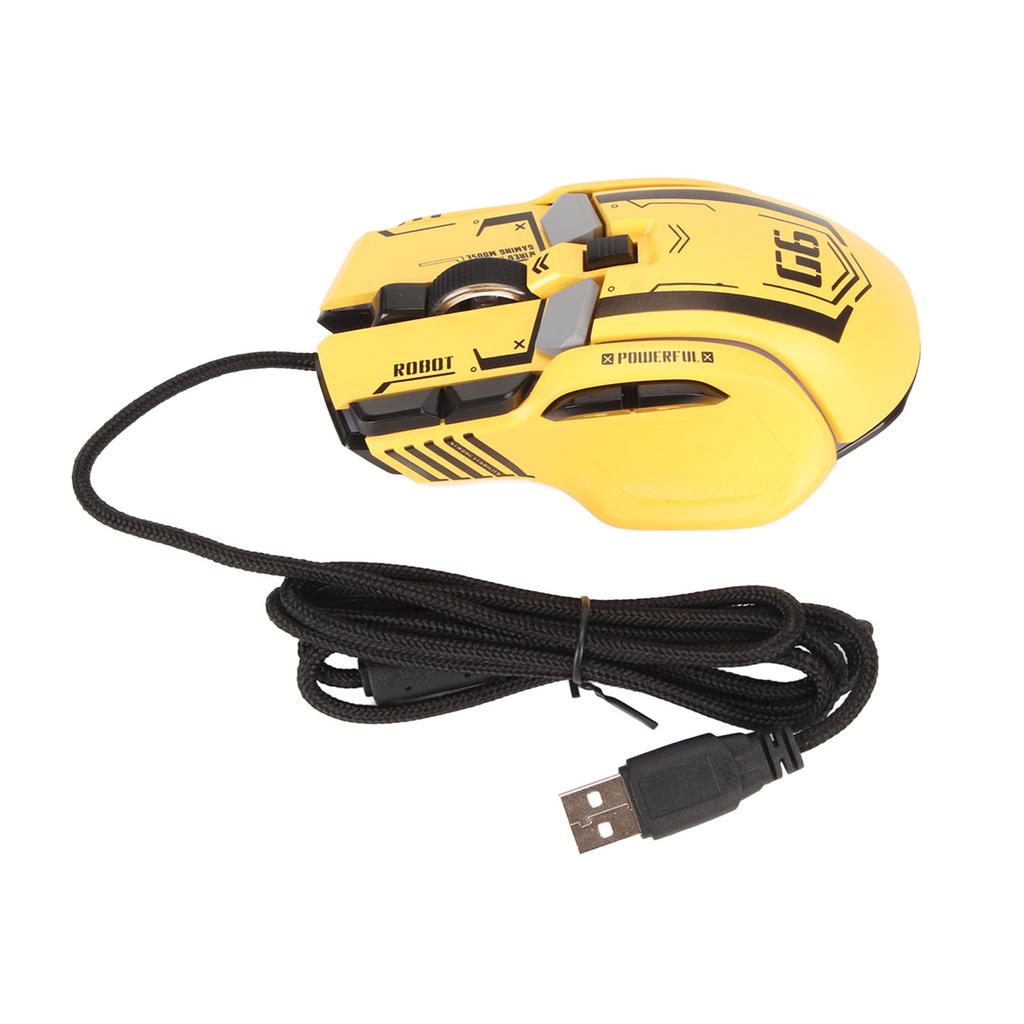 Wired Gaming Mouse 10 Button Macro Programmable 13 RGB Lighting Modes 6 Speed 12800dpi Wired RGB Gaming Mice