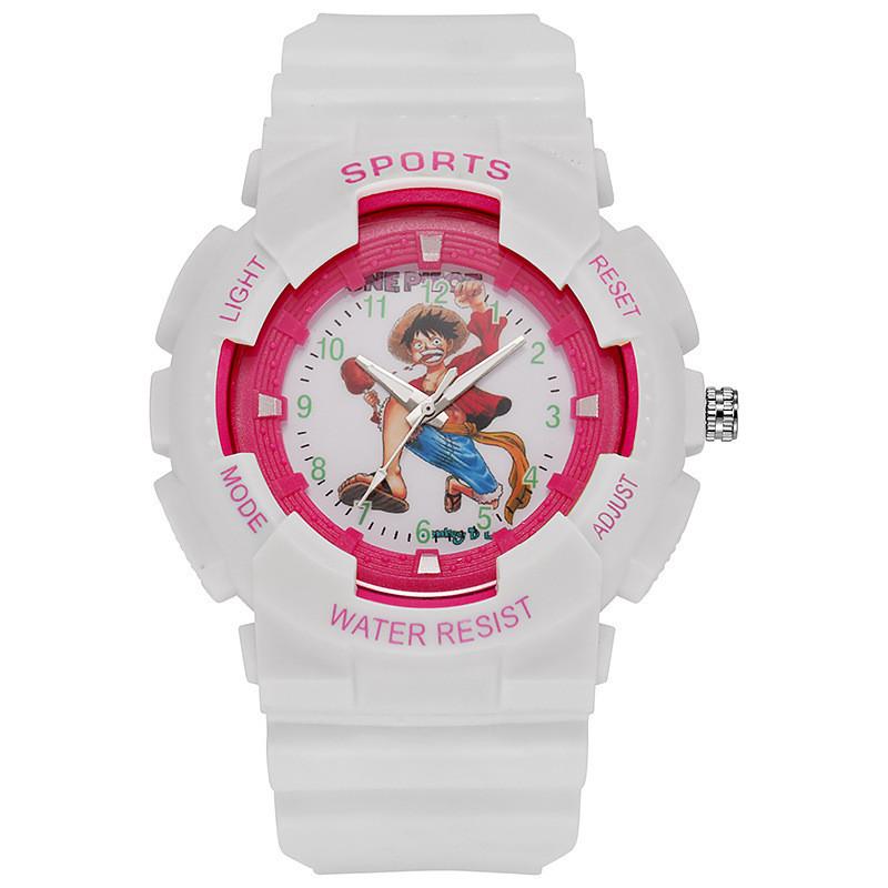One Piece Kinder Sport Horloge Met Kalender Waterdicht Hars Band Voor Kinderen