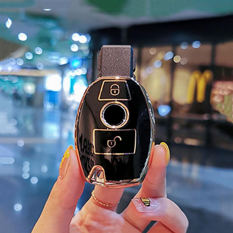 

2 Button Car Remote Key Case Cover Shell Fob For Mercedes Benz A B R G Class Glk Gla Glc Glr W204 W210 W176 W202 W463 Soft Tpu