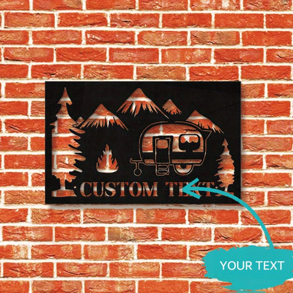 Personalized RV Metal Sign, Camper Van Wall Art, Custom Campsite Nameplate, Travel Trailer Decor