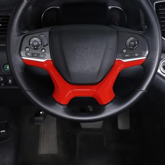 Red ABS Interior Steering Wheel  Trim Cover Frame For Honda Pilot -