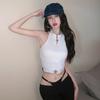Women Knitted Elastic Crop Top Clothes Sleeveless Tank Top  Summer Korean   Cropped Feminino Streetwear