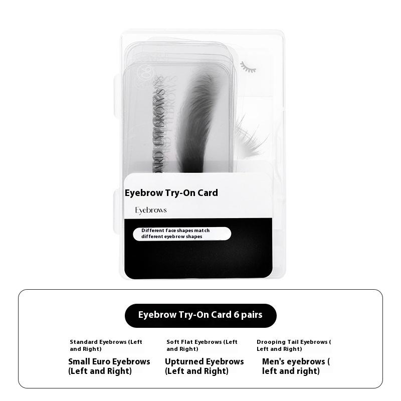

6 Pairs Brow Shape Try-On Card 6 Popular Styles For Quick Client Selection,Brow Shape Template Card,Simulates The Brow Effect чорний
