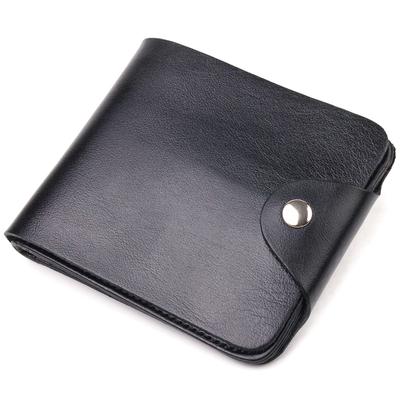 Capacious Men's Purse In Two Additions Made of Natural Smooth Leather CANPELLINI Purse 21573 Black