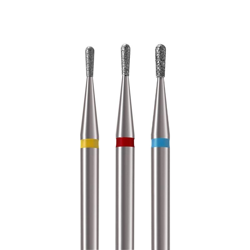 

1 шт. Пламенные алмазные фрезы для маникюра 3/32 Профессиональные насадки для сверления ногтей Инструменты для удаления кутикулы M