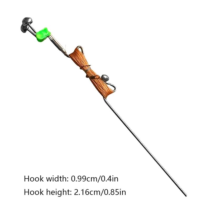 

Stainless Steel Automatic Fishing Rig With Spring Wheel Line Silver Carp And Bighead Carp Finished Product Line Set