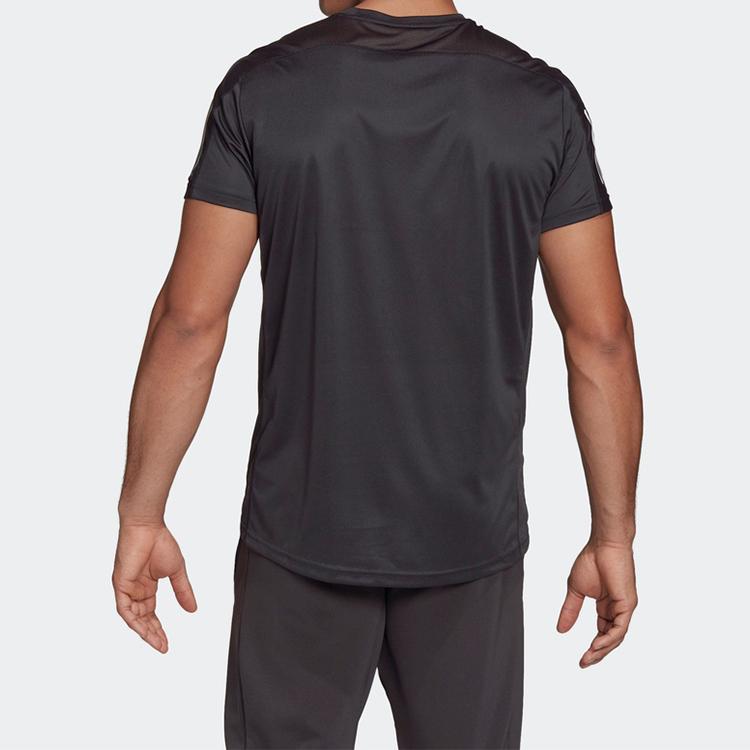 Adidas Tricou sport alergare cu mânecă scurtă Bărbați Topuri Negru FS9799