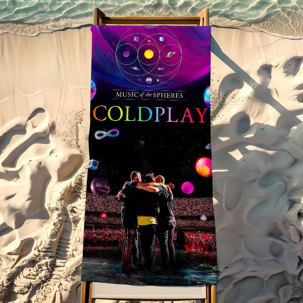 Band C-COLDPLAY Towel Beach Towel Travel Lightweight Skin Friendly for Pool Beach Camping Cruise Summer