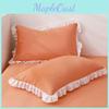 Cotton Pillowcase Pair With Solid Color For Home Bedroom Decor