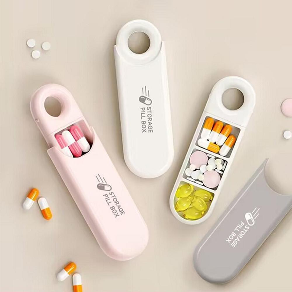 

Daily Pill Holder Portable Drug Organizer New Pill Dispenser сірий