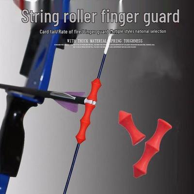 Silicone Finger Guard and Roller for Recurve/Longbow - Archery Protection and Arrow Rest