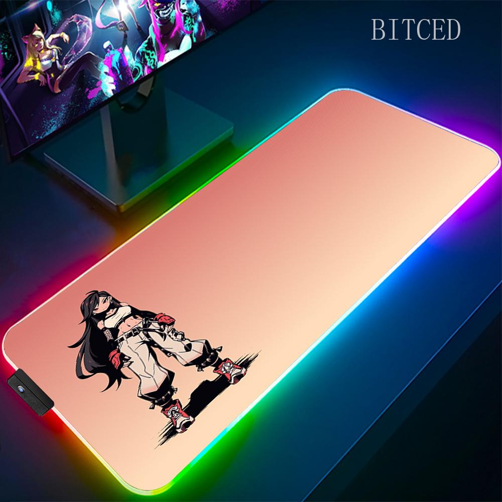 Rgb Final Fantasy Mouse Pad Laptop Mousepad Gaming Cool Mouse Mat Large Gamer Mousepads Speed Cool LED Desk Mat with Backlight