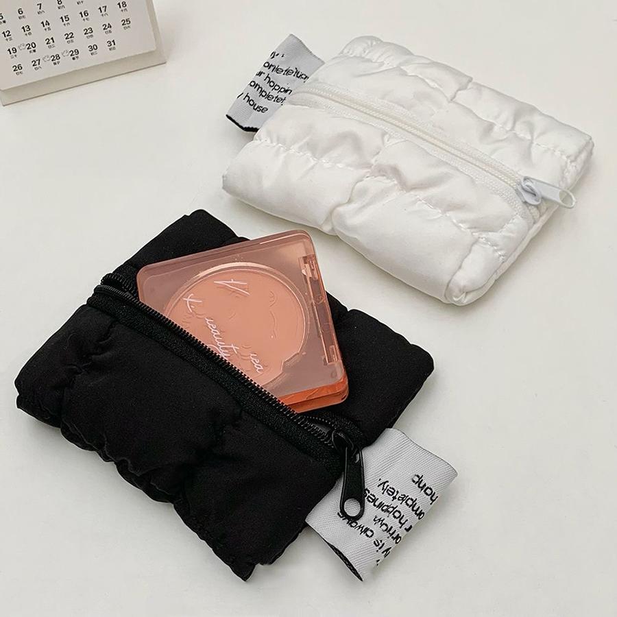 Portafoglio da Donna INS Carino Mini Piccolo Portafoglio Multifunzionale Borsa per Rossetto e Trucco Portamonete Nuvola Bianca Borsa Portatile Custodia per Chiavi