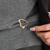 Ingemak Unique Irregular Hollow Geometry Brooches for Women Minimalism Gold Color Metal Shirt Collar Lapel Suit Pin Accessories
