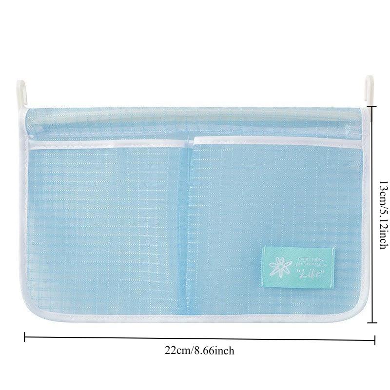 Refrigerator Storage Net Bag Double Compartment Hanging Mesh Organizer for Sauce Packets Spices Kitchen Pantry Organization