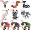 SKEDS Luxury Crystal Animal Rabbit Dog Brooches For Women Men Enamel Fashion Accessories Women's Men's Buckle Badges Brooch Pin