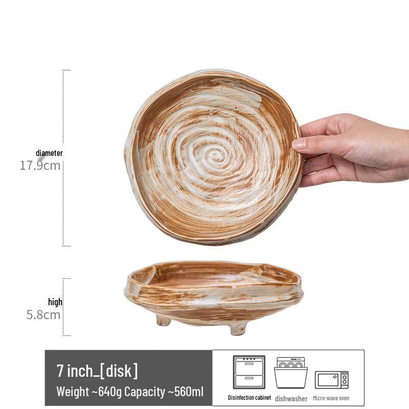 

Irregular Ceramic Three-footed Serving Plate