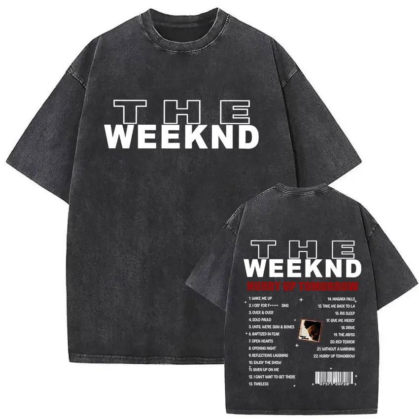 Hot Sale The Weeknd Vintage Graphic T Shirts Harajuku Music YK Short Sleeve Tshirt Unisex Gothic Casual Crewneck Tshirts