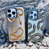 Luxurious Black Gold Snake Phone Case for IPhone 16 15 14 Plus 13 12 Pro Max 13 Mini 11 Unique Dragon Shockproof Laser Covers