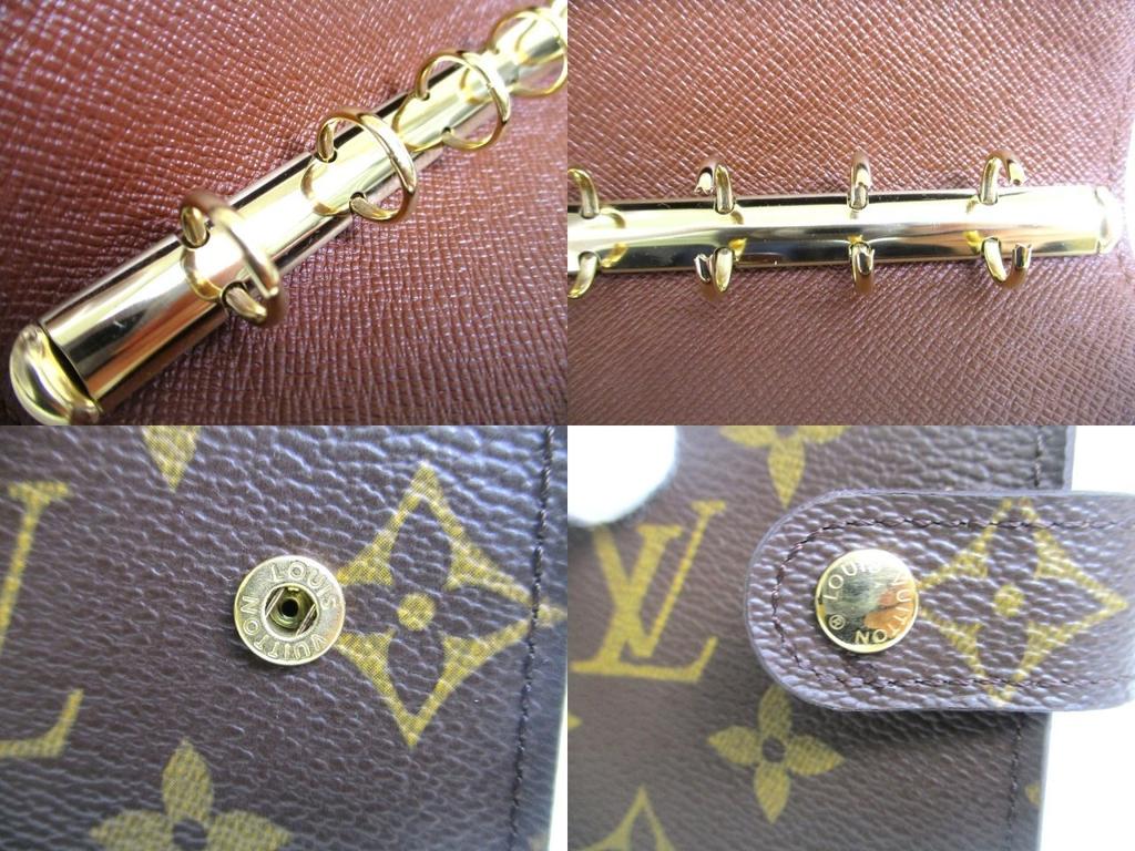 Authentic LOUIS VUITTON Monogram Document Holders Small Ring Agenda Cover #a927  Refurbished