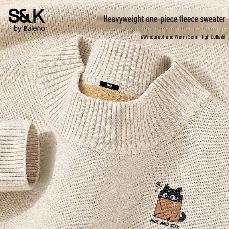 Baleno S&K Series Half-High Collar Plush Sweater