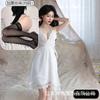 Sexy Underwear Big Butterfly Pure Desire Mesh Pajamas Plus Chest Pads Gather Nightgown Robe Women's Loungewear Set