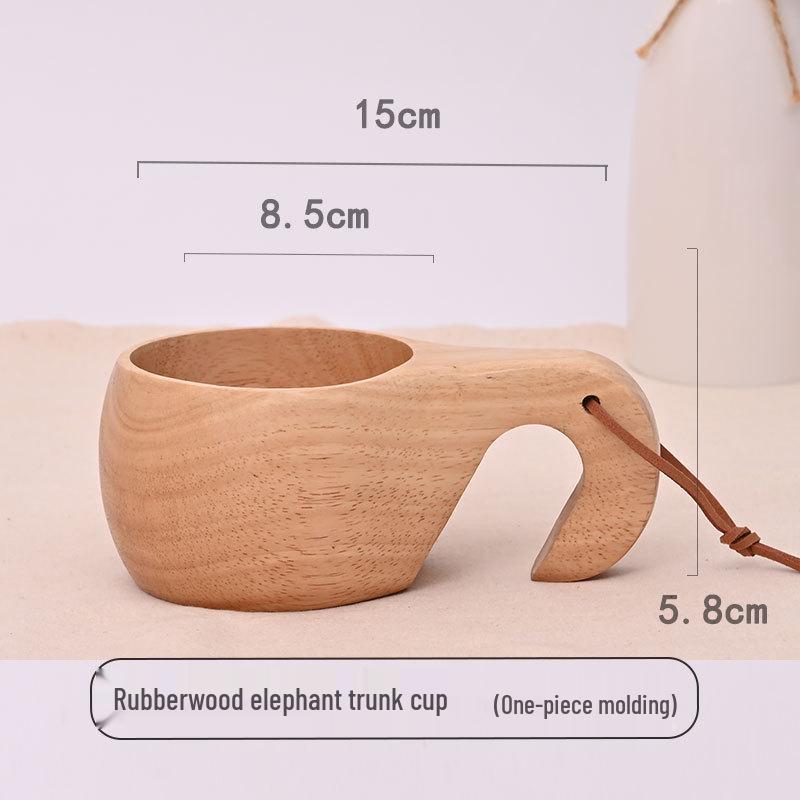 Walnut Finland Wooden Milk Cup - Creative, Portable Outdoor Design