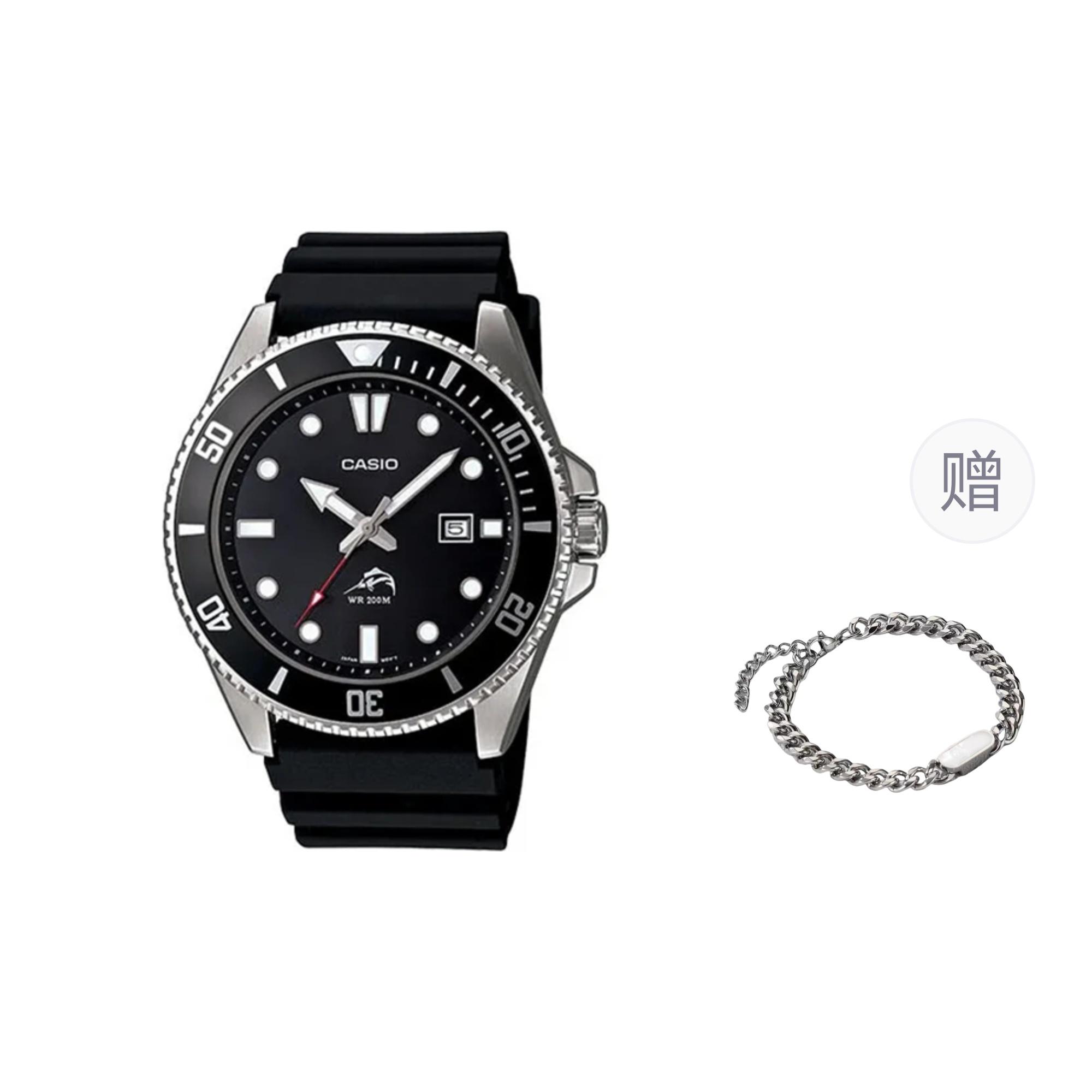 

Мужские черные часы CASIO MDV106-1A- Black