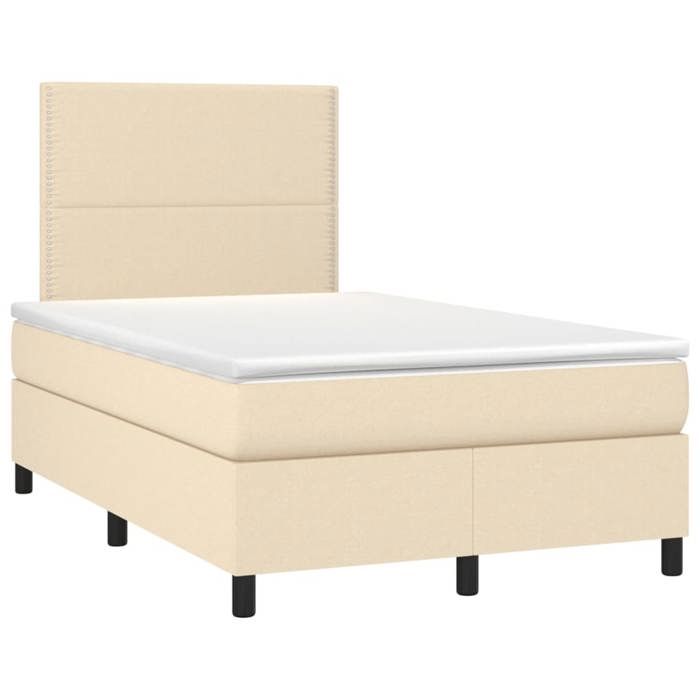 VidaXL Sommier à Lattes de Lit avec Matelas et LED, Lit Rembourré, Lit Double, Lit Adulte de Chambre à Coucher Intérieur, 3134786