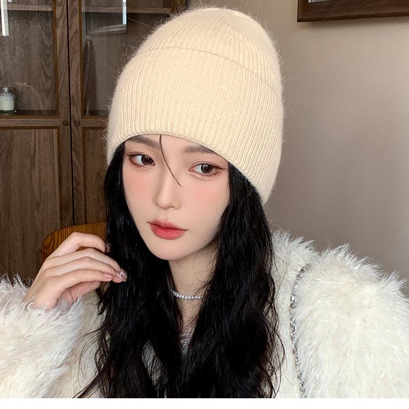 Japanese Cute Light Board Woolen Hats for Couples Outdoor Simple Large Head Circumference To Keep Warm and Protect Ears