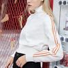 Li Ning Sports Lifestyle Serie Lässige Sport Stehkragen Gestreifte Jacke Damenjacken Off-White AWDQC52-1