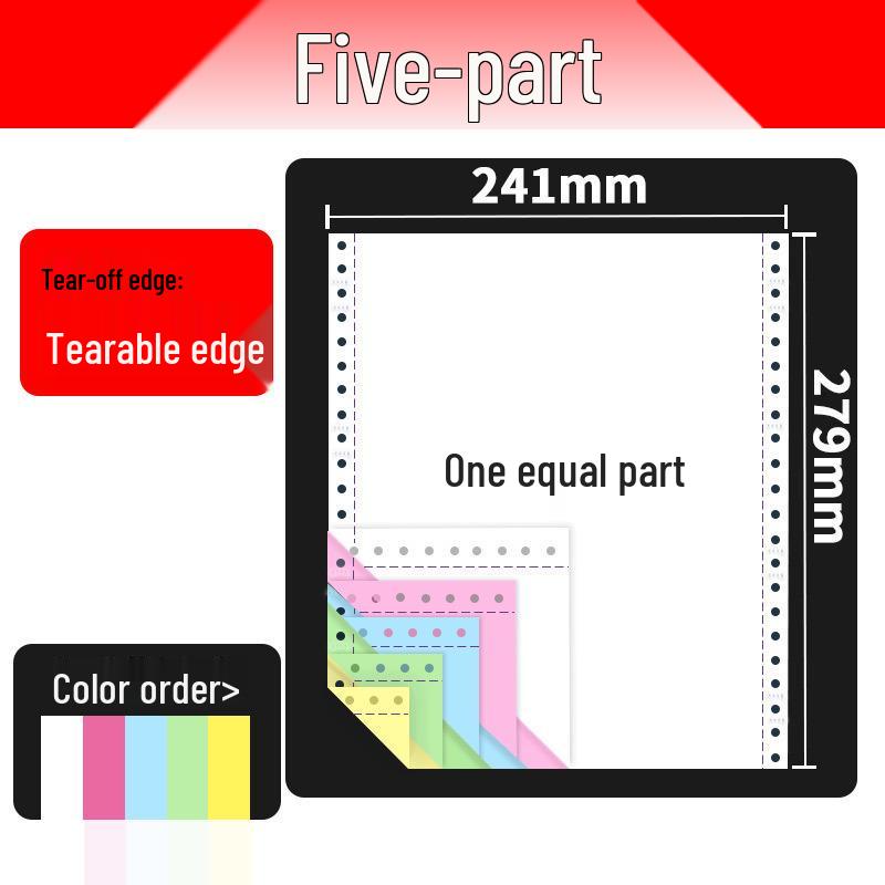 Triplicate Dot Matrix Printer Paper: 2-part, 4-part, and 5-part Delivery Notes